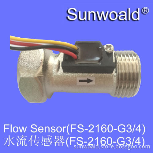 3/4" Brass Water Flow Sensor